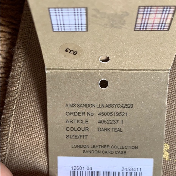 Burberry Teal Card Holder - Picture 5 of 6